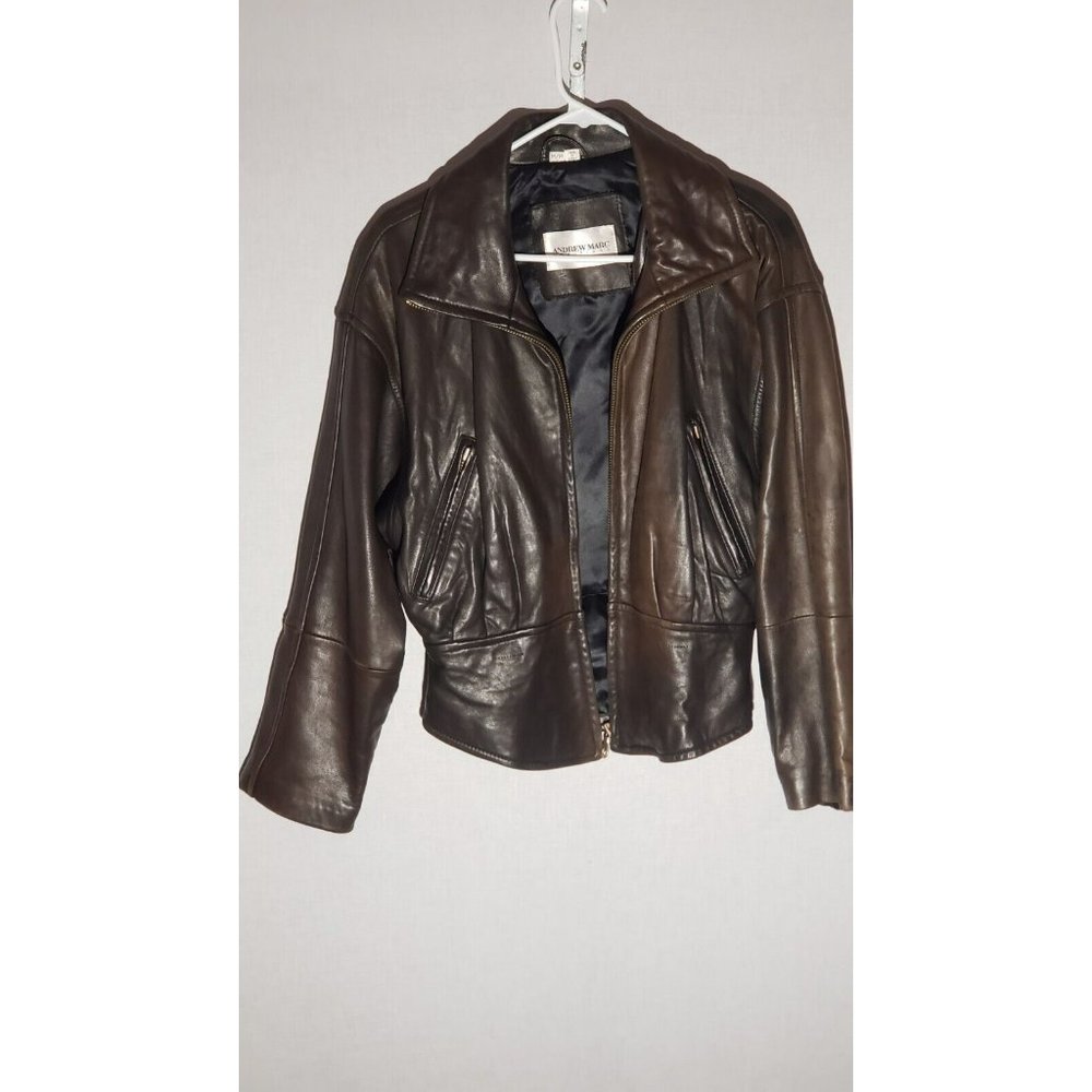 andrew marc leather jacket medium